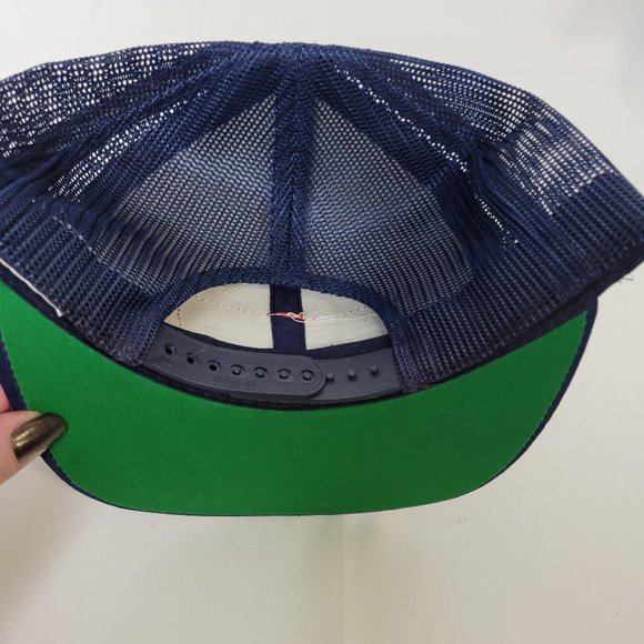 NOS Utility Patch Trucker Hat Tonkin Cap Gold Leaf Vintage Snapback Mesh NEW - Picture 4 of 5